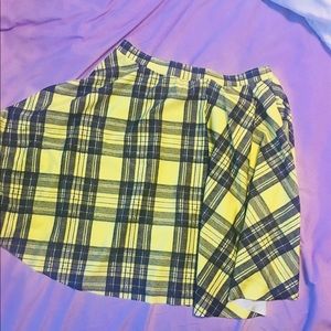 Yellow plaid skirt